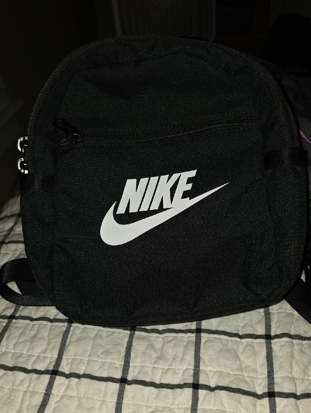 Nike Black Backpack with White Swoosh - Men's